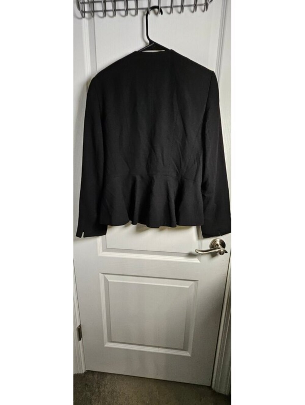 John Meyer Collection Black Embellished Peplum Blazer Women's Size 8 - Picture 5 of 5